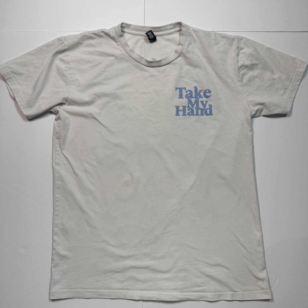5 Seconds Of Summer Take My Hand Shirt Mens Medium White AS Colour Tour Tee